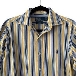 Polo‎ Ralph Lauren Stanton Classic Fit Button Up Shirt Mens Medium Stripe